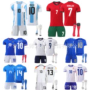 Set da calcio Tute 2024 Maglia Argentina Portogallo Germania Francia Inghilterra Italia Coppa Allenamento