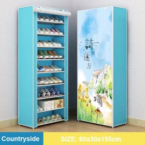 Multilayer Shoe Cabinet Dustproof Shoes Storage Closet Hallway Space-saving Shoerack Organizer Holder Home Furniture Shoe Rack