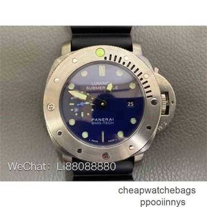 Paneraiss Automatic Men Watches Paneraiss Mens 시계 Luminor 시리즈 자동 Sapphire Mirror 47mm 13mm 수입 고무 감시 대역 OHT8 디자이너 시계 WN-KB17