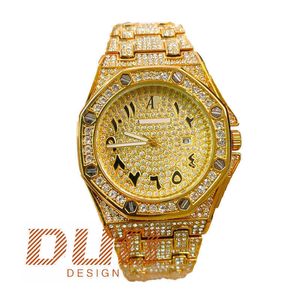 Passe teste de diamante Relógio de jóias de luxo Moissanite relógio Full Diamond VVS Designer Classic Watch Mantenha real da mais alta qualidade original com caixa