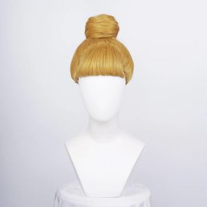 Wigs Cadılar Bayramı Kadın Peri Külkedisi Prenses Prenses Wig Yetişkin Sahne Rol Oyun Klasik Golen Updo Stil Sinek Sentetik Saç Peruk