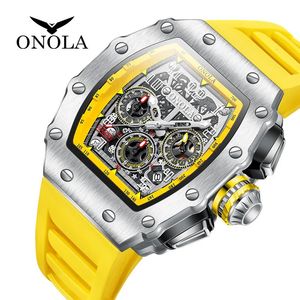 ONOLA Brand Luxury Watch Men Wrist Watches Multifunction Sports Waterproof Luminous Casual Clock Quartz 240311