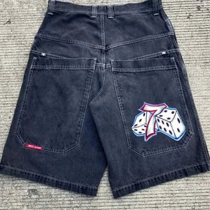 Męskie spodenki JNCO KRÓTKI Y2K HARAJUU HIP HOP Lucky Dice Graphic Printing Vintage Bag dżins gimnastyczne szorty gotyckie męskie krótkie