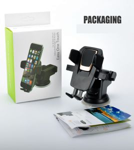 Universal 360 Graus Fácil One Touch Car Mount para iPhone X MAX Mão Inteligente Celular Titular Ventosa Cradle Stand Holders wi3654953