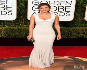 73. Golden Globe Awards 2016 Celebrity Kleider Elegante Meerjungfrau V-Ausschnitt bodenlangen Abendkleider nach Maß7009278