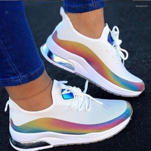 Casual Shoes 2024 Fashion Summer And Autumn Woven Breathable Sneakers Women Lace Up Designer Comfort On Offer