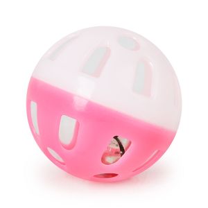 Toy ball wholesale leather Amoy foreign trade cat color plastic Double Color Ball 3.8cm Bell ball dog toy supplies