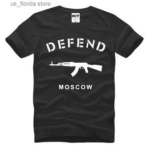 Мужские футболки DEFEND MOSCO AK47 крутой дизайн, футболки из хлопкового материала, короткая футболка Slve, стиль strt, мужские и женские короткие футболки унисекс Y240402