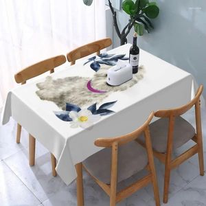 Tischdecke, rechteckig, passend für 101,6–111,8 cm, elastische Kante, West Highland White Terrier Hundebezug