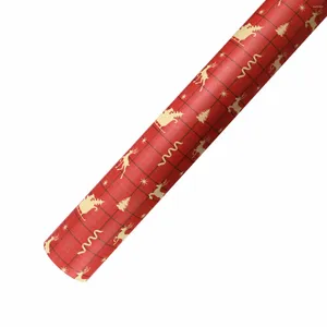 Present Wrap Christmas Cowhide Wrapping Paper Lätt lätt installation för speciella gåva scenarier IMNT