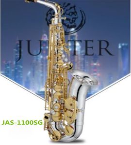 Taiwan Jupiter Jas1100SG EB Alto Saxophone Gold Key Sax Alto Professional Musical Instrument med munstycke Reeds 4151450