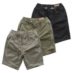 Shorts masculinos casuais resistentes ao desgaste corte 3D cordão cor pura calças esportivas homens moletom cintura elástica larga