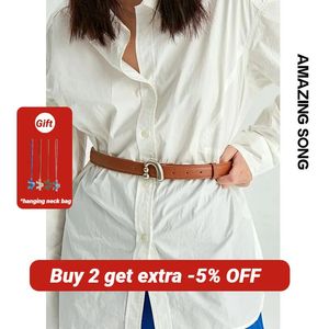 Amazing Song Metal Nail Buckle Belt Shirt Belt Women's Belt Jean Waist Dress Belt Studs Belt Accessories 240320