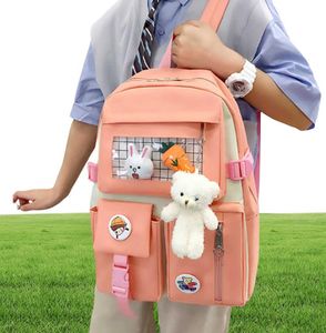 Moda feminina mochila kawaii saco de escola mochila bonito para adolescentes meninas à prova dwaterproof água viagem mochila 2108094532419