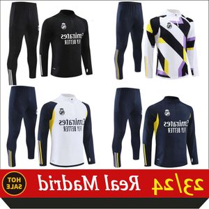 Allenamento per le tute da uomo a maniche lunghe Suit Vini Jr Bellingham 2023 2024 Real Madrides Men Kids Football Sports Awear Chandal Futbol Sopravvissuto 2xl