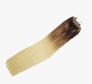 Ombre capelli vergini brasiliani T 4613 Micro Loop Ring realizzato a macchina 100 Estensione dei capelli umani Micro Bead Links Estensione dei capelli Remy6431479