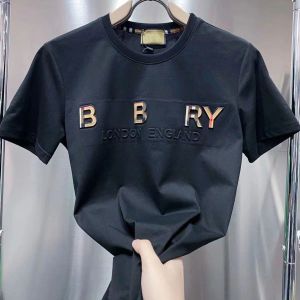 Camisetas de camisetas camiseta bbr burb redonda pescoço preto marrom marrom camisetas de manga curta masculino Mulheres moletom 3d letra impressão de algodão tamanho mx