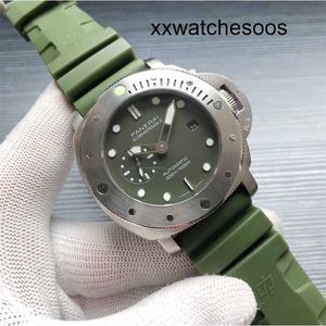 남성 스포츠 시계 Panerais Luminor 자동 이동 PAM01055 SubmersibleVerdemilitare aisi316L 5HF0