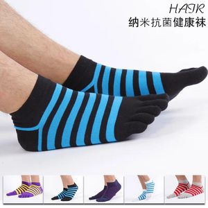 Men's Socks 10pcs 5 Pairs Wholesale Deodorant Toe Spring And Summer Thin Section Striped Boat Factory Outlets