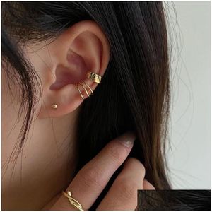 Clip-On Screw Back Fashion Small Ear Cuff Set Earrings For Girls Earcuff Cute Cartilage Clip On No Pierced Women Punk Jewelry Drop Del Otvmw