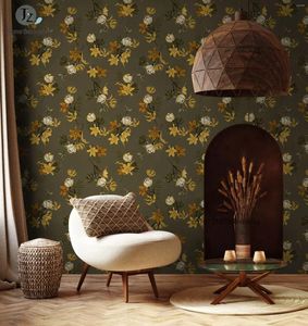 Wallpapers Floral Self Adhesive Wallpaper Vintage Flower Removable Peel And Stick Furniture Makeover Wall Decoration Stickers