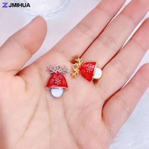 15pcsクリスマスタイプのペンダントエナメルチャームエルクツリーベルジュエリーの魅力用品diy earringsブレスレットアクセサリー