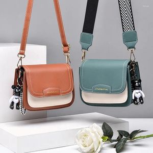 Omuz çantaları 2024 lüks çantalar kadın tasarımcı crossbody moda küçük ovma deri haberci çanta mavi