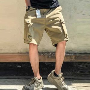 Men's Shorts Mens Shorts Street clothing fashion products shorts mens 2024 spring/summer new casual LTI pocket design mens retro loose shortsC240402