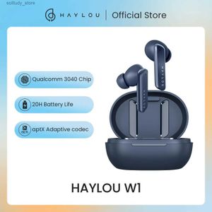 Cep Telefonu Kulaklıklar Haylou W1 Bluetooth Kulaklıklar QCC 3040 APTX Uyarlamalı Kablosuz Kulaklıklar 4 MIC CVC8.0 ve ENC Kulaklıkları Dokunma Kontrol Kulaklıkları Q240402