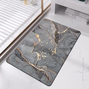 Bath Mats Bathroom Mat Soft Door Bathtub Side Earth Floor Quick Dry Carpet Anti-slip Porch Entranceway