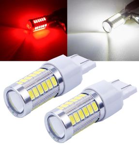 4PCSストロボフラッシュT20 LED電球P215W BAY15D 1157 1156 BA15S 7443 5630 33SMD CAR BORK BURB RED LED LED TAIL STOP LIGHT 12V2326392