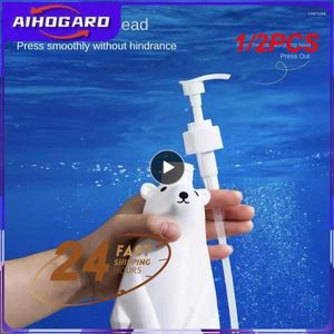 Liquid Soap Dispenser 1/2PCS Bathroom Lotion Dispensers 450ml Cute White Polar Bear Pump Bottle Refillable Shampoo/Hand Sanitizer