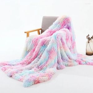 Blankets Blanket For Bed Soft Plush Bedspread Fluffy Faux Fur Sofa Cover Decorative Blank