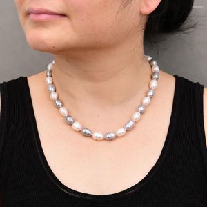 Ожерелья с подвесками G-G, смешанные цвета, белый, серый, рисовый жемчуг, колье-колье, однониточное ожерелье для женщин