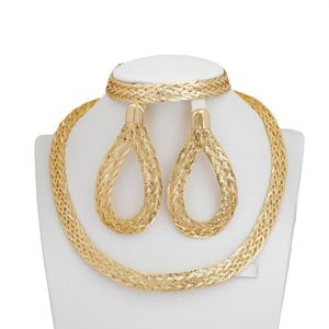 Collana Orecchini Set da donna per accessori per anelli bracciale intrecciato da sposa