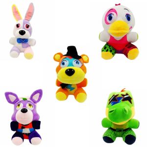 2023 Novo 18 cm Kawaii FNAF Plush Toys Freddys Animal Bonnie Bear Ribbit Ribbit Plush Toys Doll Room Decor Kids Birthday Gift