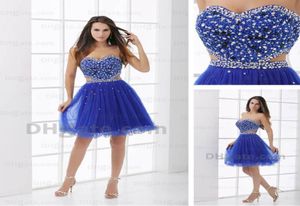 Abiti da ballo Sweetheart Tulle blu scuro Corti Abiti da cocktail sexy adorabili Abiti Immagine reale reale DHYZ 027094333