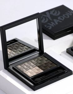 Shadow Elegant Beauty Earth Color Nisch Smoky Makeup Pearlescent Matte Black Eye Shadow Pallete Fyra färger