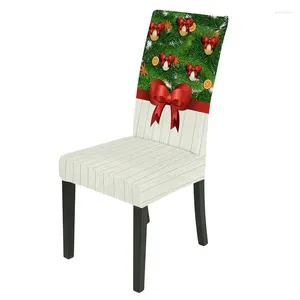 Sandalye Noel Back Bell Ren Geyiği Kardan Adam Yemek Slipcovers Düğün Partilerindeki Eğlenceli Dekorasyon Sorumlu Keyif