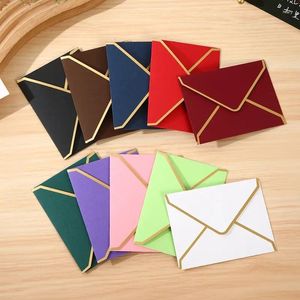 Gift Wrap 50pcs Envelopes Gilding Bag Wedding Small Business Supplies DIY Postcard 150g Paper Invitations Storage Packaging Stationery