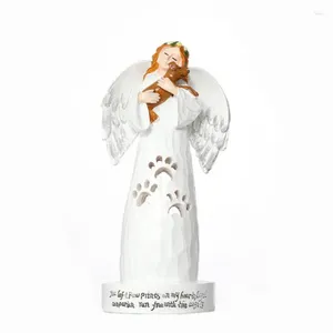 Candle Holders Resin Angel Ornament Candlestick Flower Fairy Shape Portable Home Decor Living Romantic For Courtyard Decoration