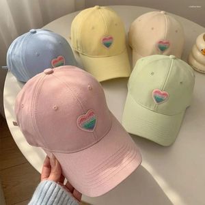 Berretti Anti-Sun Love Heart Berretti da baseball Hip Hop Gorras Stampa Protezione solare in cotone e cappello ombreggiante Cappelli streetwear regolabili