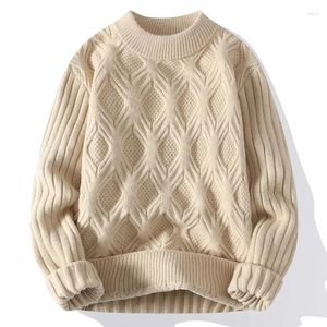 Suéter masculino com gola redonda, outono inverno, slim fit, quente, tops, gola redonda, moda, roupas, tendências