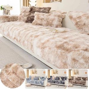 Chair Covers Warm Winter Sofa Mat Thicken Plush Cover Universal Non-slip Towel Washable Blanket Cushion For Living Room