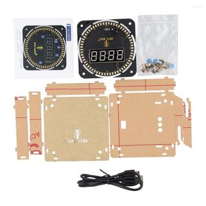 Väggklockor DIY Roterande Digital LED Display Modul Electronic Clock Kit 51 SCM Learning Board