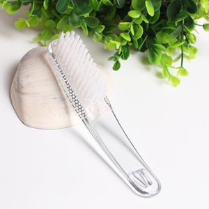 Nail art supplies wholesale nail brush horn brush plastic curved handle foot brush dust brush nail surface cleaning brush