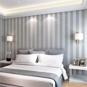 Wallpapers Wellyu Mural Wall Paper Modern Stripe Roll Solid Color Flock Printing Papel De Parede Tapete Renovator Wallpaper
