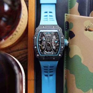 رجال الفاخرة مشاهدة Richa M Fiber for Men Limited Edition Silicone Strap Sports Sapphire Mirror Automatic Mechanical Watch Designer Waterproofwatches KJ2B