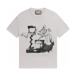 Camisetas masculinas Plus Tees Polos com gola redonda bordadas e impressas estilo polar roupas de verão com camisetas de algodão puro de rua l116208122129