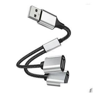 USB-Hubs zu 3 2.0 Hub Dual 4Port MTI-Splitter-Adapter OTG für PC-Laptop-Oberfläche Computerzubehör Eine Erweiterung Power Data Drop Deliv Otyas